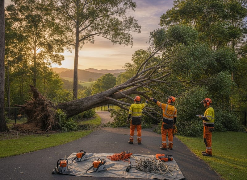 Emergency Tree Removal performed by Noosa Arborist in the Noosa