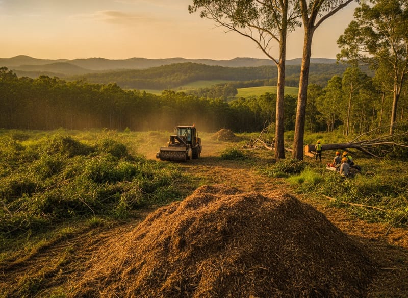 Land Clearing performed by Noosa Arborist in the Noosa