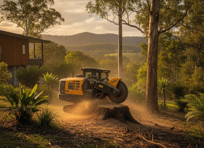 Stump Grinding performed by Noosa Arborist in the Noosa